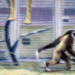 Malerei, Gibbon rennt weg